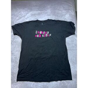Machine Gun Kelly T-Shirt Mens Large Black Pink Graphic Print Short Sleeve Tee